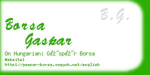 borsa gaspar business card